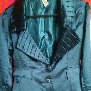 Satin 2 button blazer
